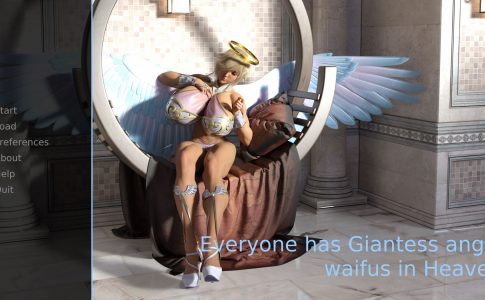 Everyone Has Giantess Angel Waifus in Heaven Adult Game Screenshot (1)