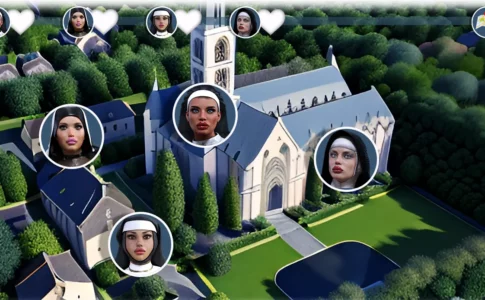 Busty Naughty Nuns Adult Game Screenshot (1)