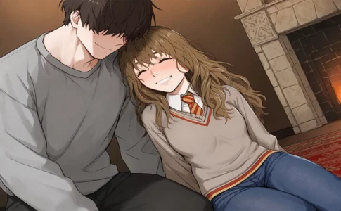 Studying with Hermione Adult Game Screenshot (2)